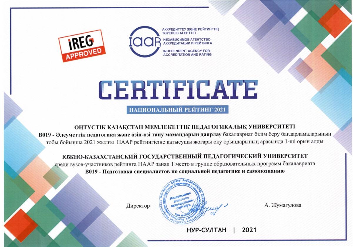 National rating of demand for higher education institutions of the Republic of Kazakhstan – 2021